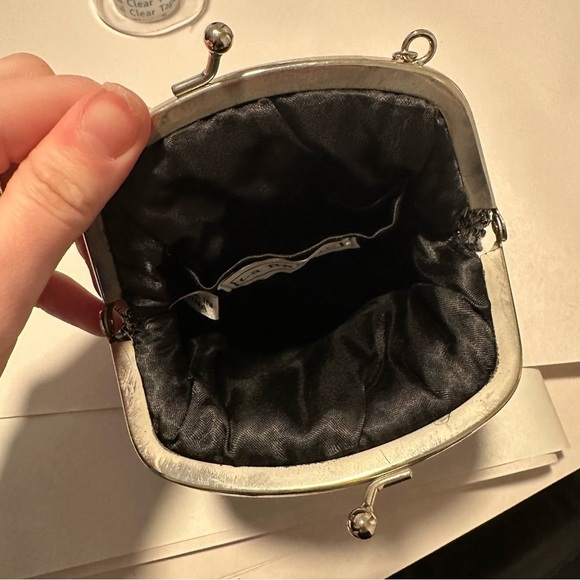 La Regale black and silver beaded small clutch chain bag - Picture 7 of 8